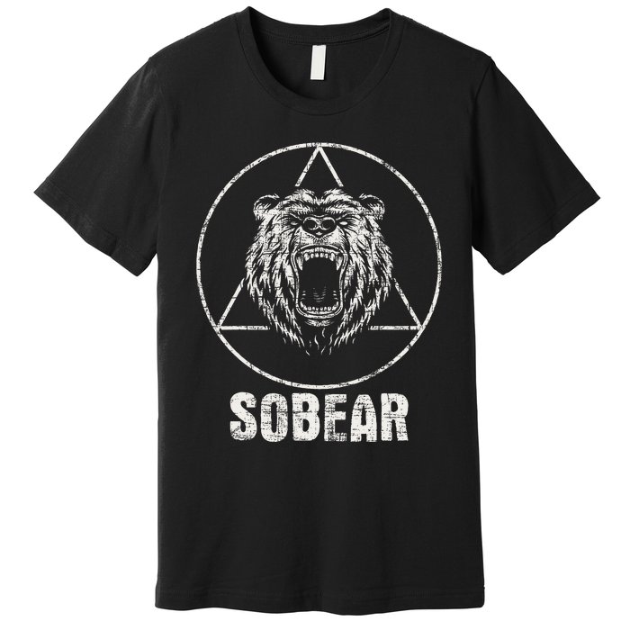 Sobear Sobriety Anniversary Sober AA NA Recovery Premium T-Shirt