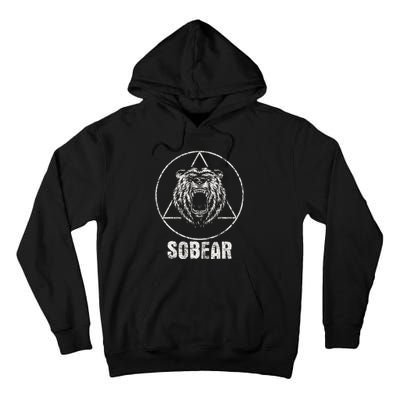 Sobear Sobriety Anniversary Sober AA NA Recovery Tall Hoodie