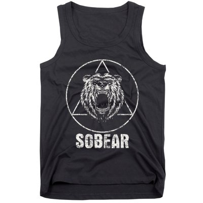 Sobear Sobriety Anniversary Sober AA NA Recovery Tank Top