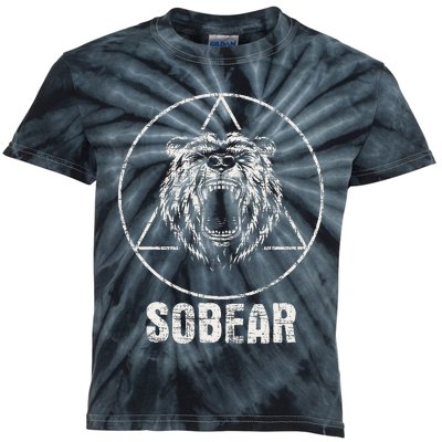 Sobear Sobriety Anniversary Sober AA NA Recovery Kids Tie-Dye T-Shirt