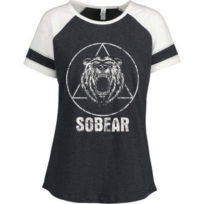 Sobear Sobriety Anniversary Sober AA NA Recovery Enza Ladies Jersey Colorblock Tee