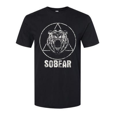 Sobear Sobriety Anniversary Sober AA NA Recovery Softstyle CVC T-Shirt