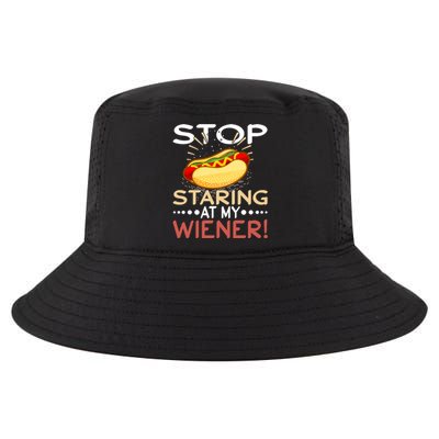 Stop Staring At My Wiener | 4th Of July Shirts Cool Comfort Performance Bucket Hat