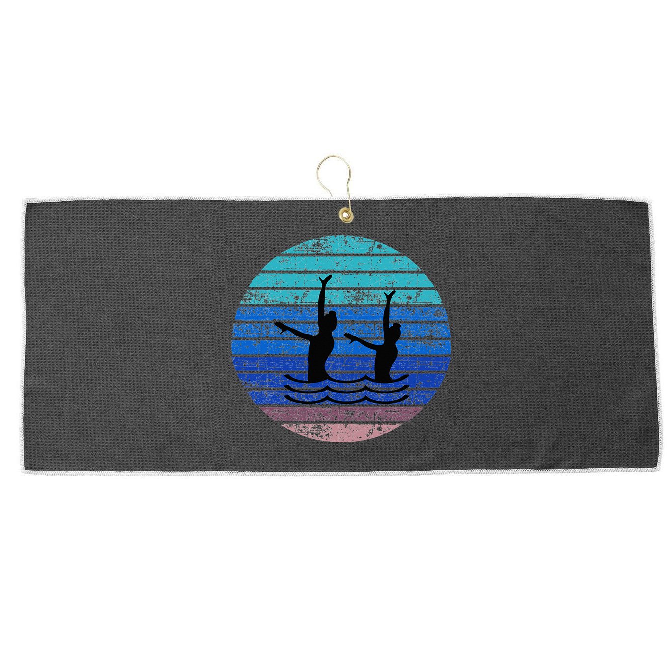 Synchron Swim Artistic Synchronized Swimming Swimmers Large Microfiber Waffle Golf Towel