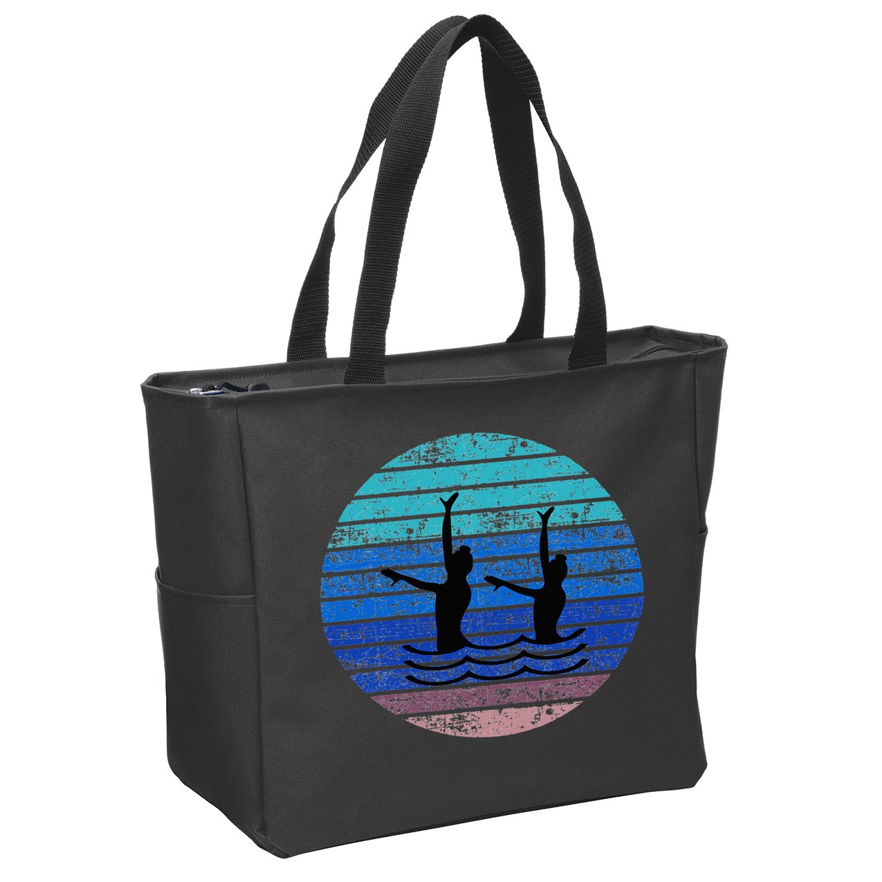 Synchron Swim Artistic Synchronized Swimming Swimmers Zip Tote Bag