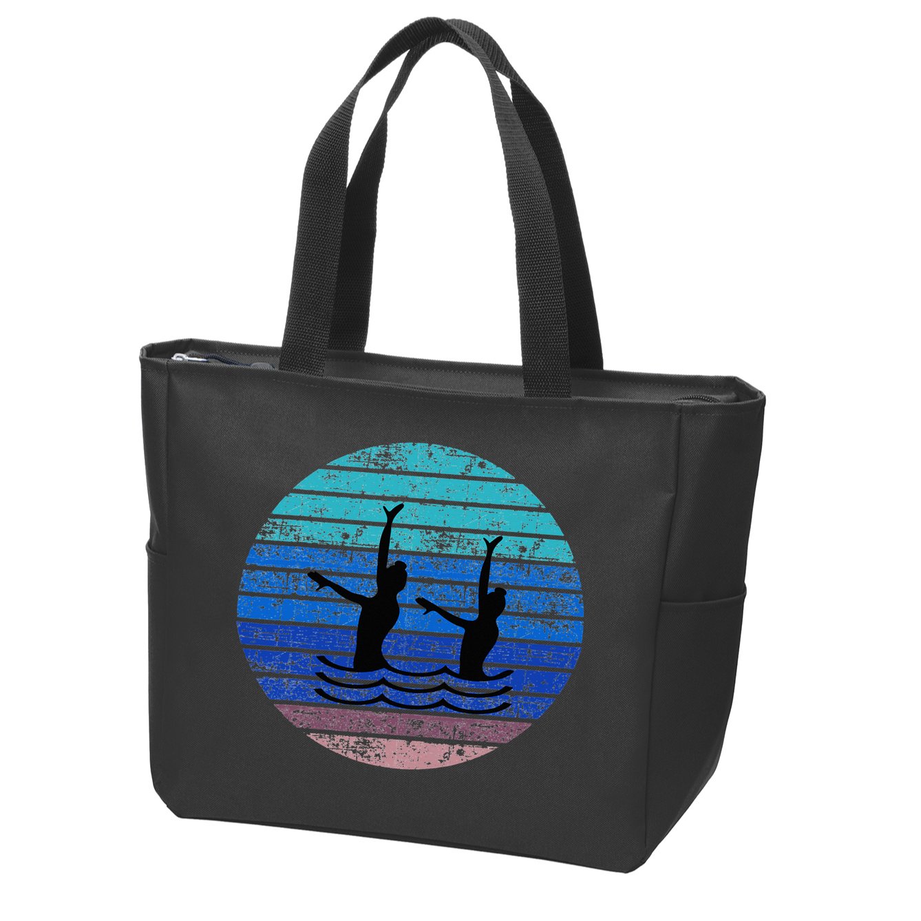 Synchron Swim Artistic Synchronized Swimming Swimmers Zip Tote Bag