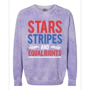 Stars Stripes And Equal Rights Pride Gift Colorblast Crewneck Sweatshirt