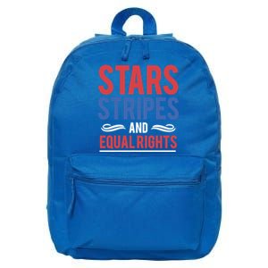 Stars Stripes And Equal Rights Pride Gift 16 in Basic Backpack