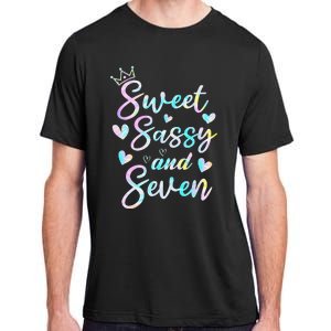 Sweet Sassy And Seven 7th Birthday 7 Years Old Princess Adult ChromaSoft Performance T-Shirt