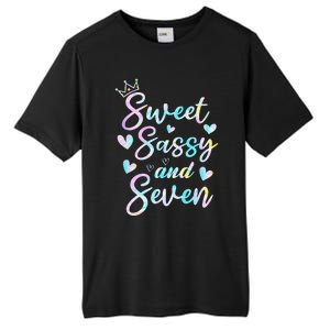 Sweet Sassy And Seven 7th Birthday 7 Years Old Princess Tall Fusion ChromaSoft Performance T-Shirt