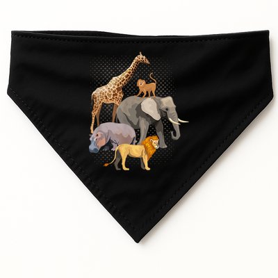 Safari Squad African Safari Animals Funny Zoo Animal Lovers USA-Made Doggie Bandana