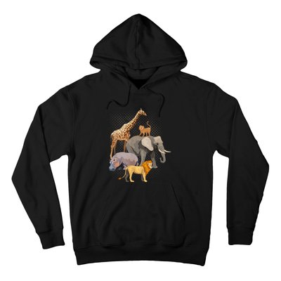 Safari Squad African Safari Animals Funny Zoo Animal Lovers Hoodie