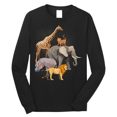 Safari Squad African Safari Animals Funny Zoo Animal Lovers Long Sleeve Shirt
