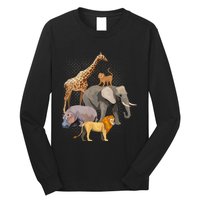 Safari Squad African Safari Animals Funny Zoo Animal Lovers Long Sleeve Shirt