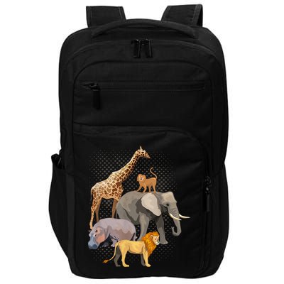 Safari Squad African Safari Animals Funny Zoo Animal Lovers Impact Tech Backpack