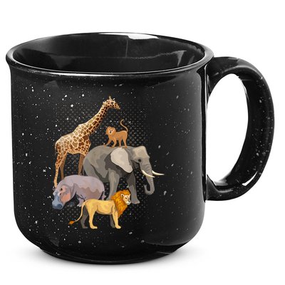 Safari Squad African Safari Animals Funny Zoo Animal Lovers 15oz Campfire Ceramic Mug