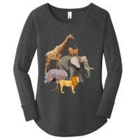 Safari Squad African Safari Animals Funny Zoo Animal Lovers Women's Perfect Tri Tunic Long Sleeve Shirt