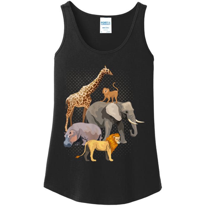 Safari Squad African Safari Animals Funny Zoo Animal Lovers Ladies Essential Tank