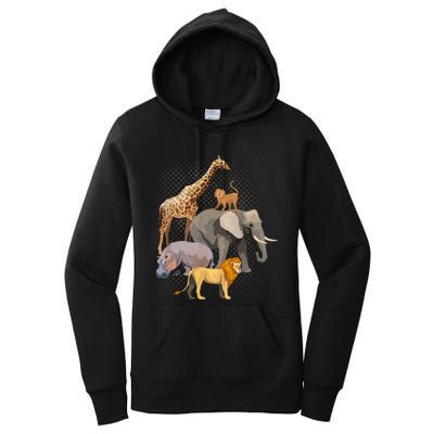 Safari Squad African Safari Animals Funny Zoo Animal Lovers Women's Pullover Hoodie