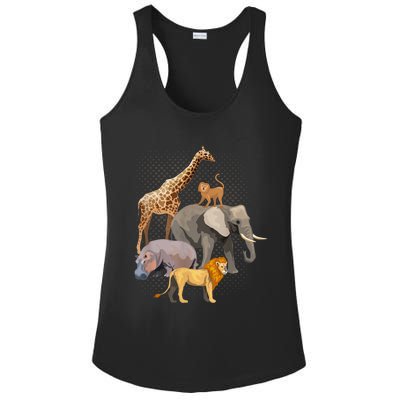 Safari Squad African Safari Animals Funny Zoo Animal Lovers Ladies PosiCharge Competitor Racerback Tank