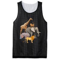 Safari Squad African Safari Animals Funny Zoo Animal Lovers Mesh Reversible Basketball Jersey Tank