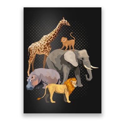 Safari Squad African Safari Animals Funny Zoo Animal Lovers Poster