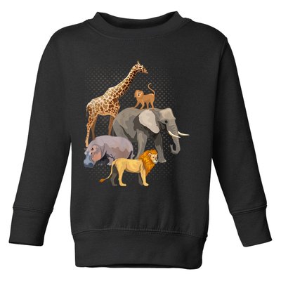 Safari Squad African Safari Animals Funny Zoo Animal Lovers Toddler Sweatshirt
