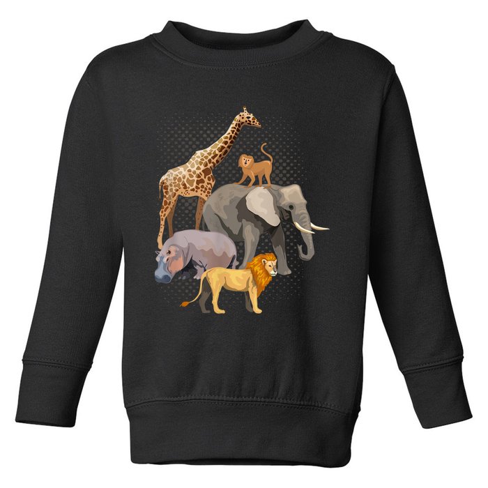 Safari Squad African Safari Animals Funny Zoo Animal Lovers Toddler Sweatshirt