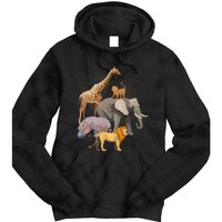 Safari Squad African Safari Animals Funny Zoo Animal Lovers Tie Dye Hoodie