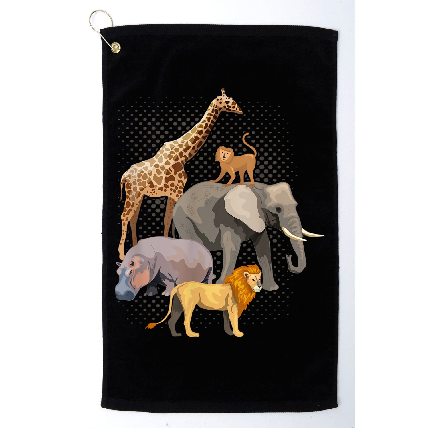 Safari Squad African Safari Animals Funny Zoo Animal Lovers Golf Towel
