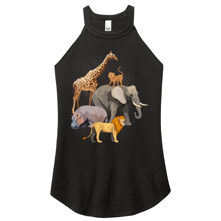 Safari Squad African Safari Animals Funny Zoo Animal Lovers Women's Perfect Tri Rocker Tank