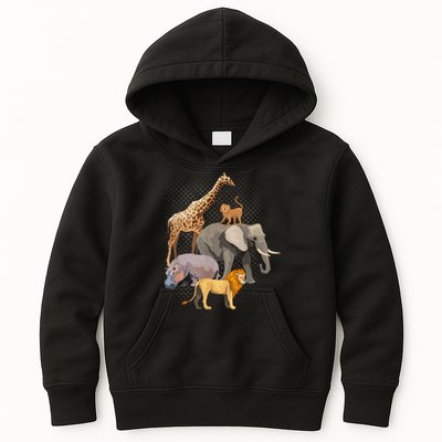 Safari Squad African Safari Animals Funny Zoo Animal Lovers Kids Hoodie