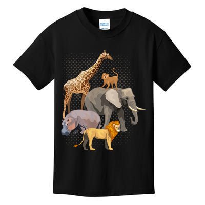 Safari Squad African Safari Animals Funny Zoo Animal Lovers Kids T-Shirt