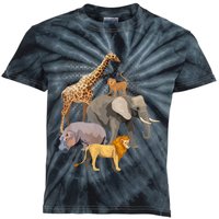 Safari Squad African Safari Animals Funny Zoo Animal Lovers Kids Tie-Dye T-Shirt