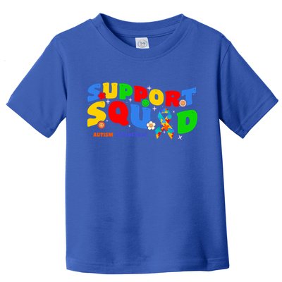 Support Squad Autism Awareness Ribbon Family Cute Gift Toddler T-Shirt