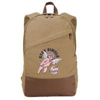 Stay Single And Happy Anti Valentines Day Cupid Cotton Canvas Backpack