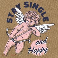 Stay Single And Happy Anti Valentines Day Cupid Cotton Canvas Backpack