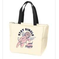 Stay Single And Happy Anti Valentines Day Cupid Zip Tote Bag