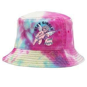 Stay Single And Happy Anti Valentines Day Cupid Tie-Dyed Bucket Hat