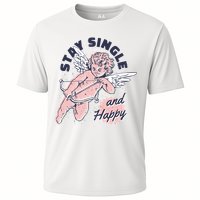Stay Single And Happy Anti Valentines Day Cupid Cooling Performance Crew T-Shirt