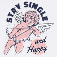 Stay Single And Happy Anti Valentines Day Cupid Long Sleeve Shirt