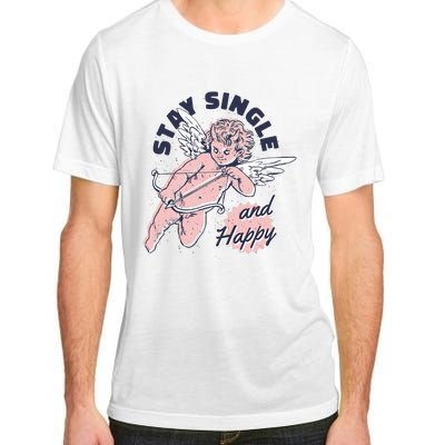 Stay Single And Happy Anti Valentines Day Cupid Adult ChromaSoft Performance T-Shirt