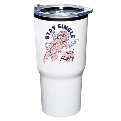 Stay Single And Happy Anti Valentines Day Cupid Tumbler