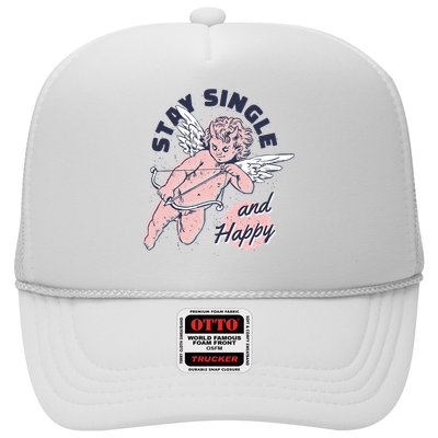 Stay Single And Happy Anti Valentines Day Cupid Trucker Hat