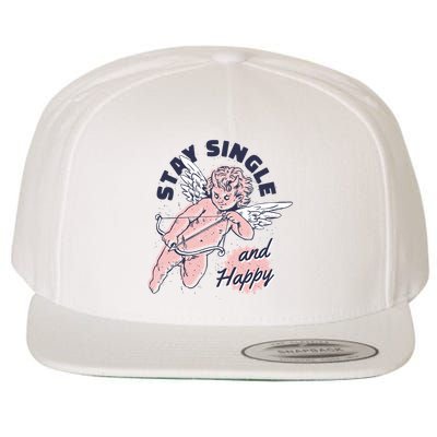 Stay Single And Happy Anti Valentines Day Cupid Wool Snapback Cap