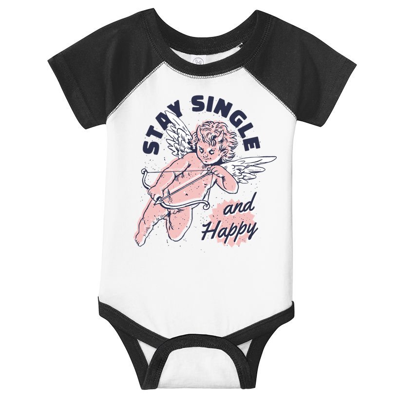 Stay Single And Happy Anti Valentines Day Cupid Infant Baby Jersey Bodysuit