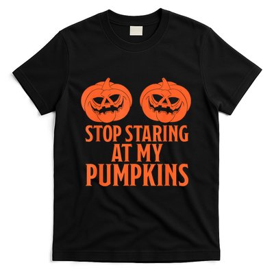 Stop Staring At My Pumpkins Halloween 2024 T-Shirt