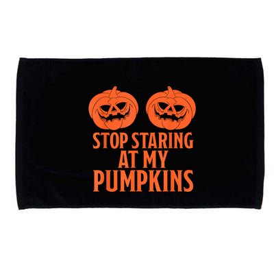Stop Staring At My Pumpkins Halloween 2024 Microfiber Hand Towel