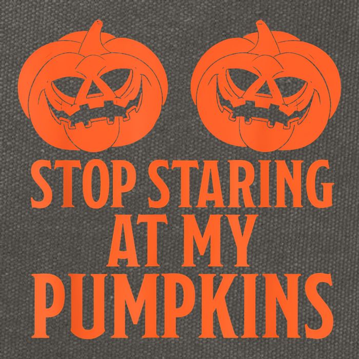 Stop Staring At My Pumpkins Halloween 2024 Cotton Canvas Backpack