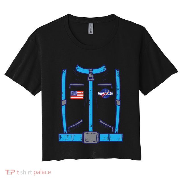 Space Suit Astronaut Cosmos Halloween Costume Funny Crop Top